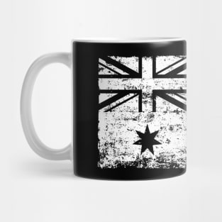 White grunge flag of Australia Mug